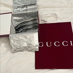 Gucci shoe horns, box & shopping bag Collection